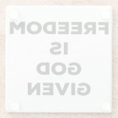 自由は神与えだ ガラスコースター (裏面)