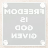 自由は神与えだ ガラスコースター (裏面)