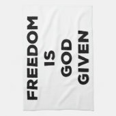 自由は神与えだ キッチンタオル (縦)