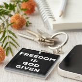 自由は神与えだ キーホルダー (正面右)