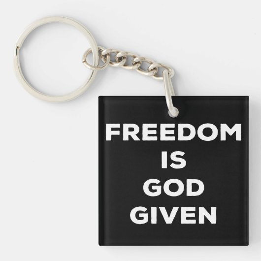 自由は神与えだ キーホルダー (正面)