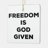 自由は神与えだ セラミックオーナメント (左)