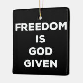 自由は神与えだ セラミックオーナメント (左)