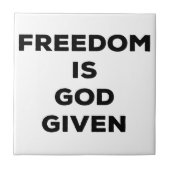 自由は神与えだ タイル (正面)