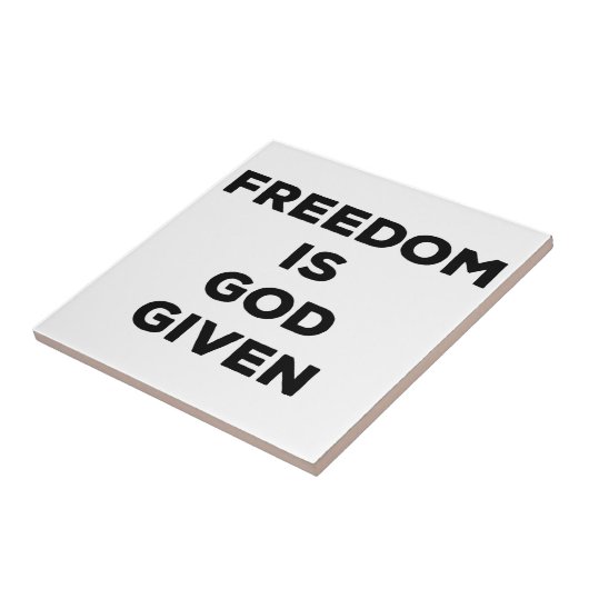 自由は神与えだ タイル (側面)