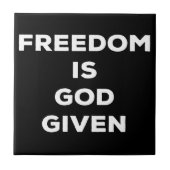 自由は神与えだ タイル (正面)