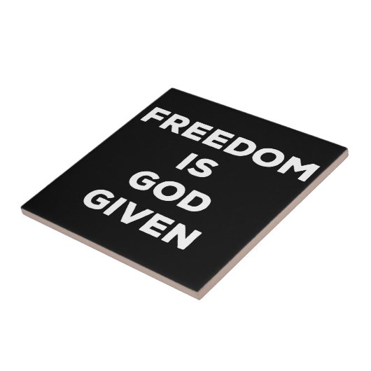 自由は神与えだ タイル (側面)