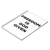 自由は神与えだ ノートブック (左側)