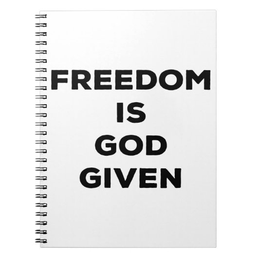 自由は神与えだ ノートブック (正面)