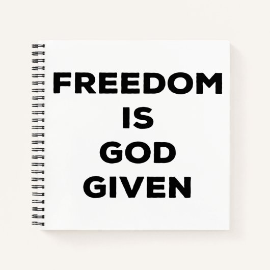 自由は神与えだ ノートブック (正面)