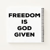 自由は神与えだ ノートブック (裏面)