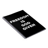 自由は神与えだ ノートブック (右側)