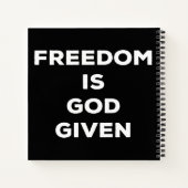 自由は神与えだ ノートブック (裏面)