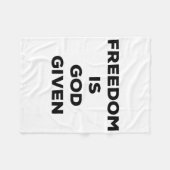 自由は神与えだ フリースブランケット (正面(横))