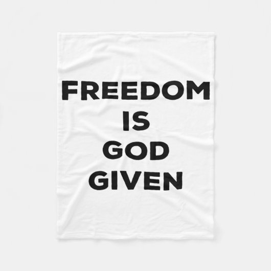 自由は神与えだ フリースブランケット (正面)