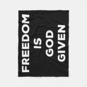 自由は神与えだ フリースブランケット (正面)