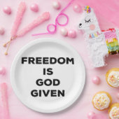 自由は神与えだ ペーパープレート (パーティー)