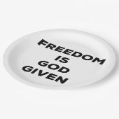 自由は神与えだ ペーパープレート (アングル)