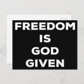 自由は神与えだ ポストカード (正面/裏面)
