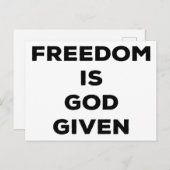 自由は神与えだ ポストカード (正面/裏面)