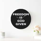 自由は神与えだ ラージ壁時計 (ホーム)