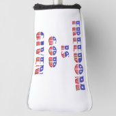 自由は神、赤与え白、青 ゴルフヘッドカバー (回転90)