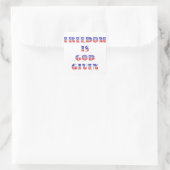 自由は神、赤与え白、青 スクエアシール (バッグ)