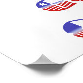 自由は神、赤与え白、青 ポスター (角)