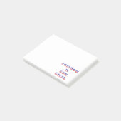 自由は神、赤与え白、青 ポストイット (アングル)