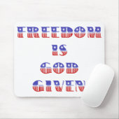 自由は神、赤与え白、青 マウスパッド (マウス)