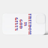 自由は神、赤与え白、青 Case-Mate iPhoneケース (裏面 (横))