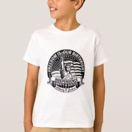 自由は私たちの天賦人権 愛国心あふれるキッズTシャツ Tシャツ