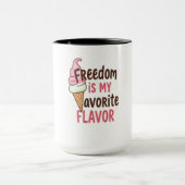 自由は私の味お気に入りのデザイン マグカップ (中央)