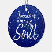 自由は私の魂にある セラミックオーナメント (左)