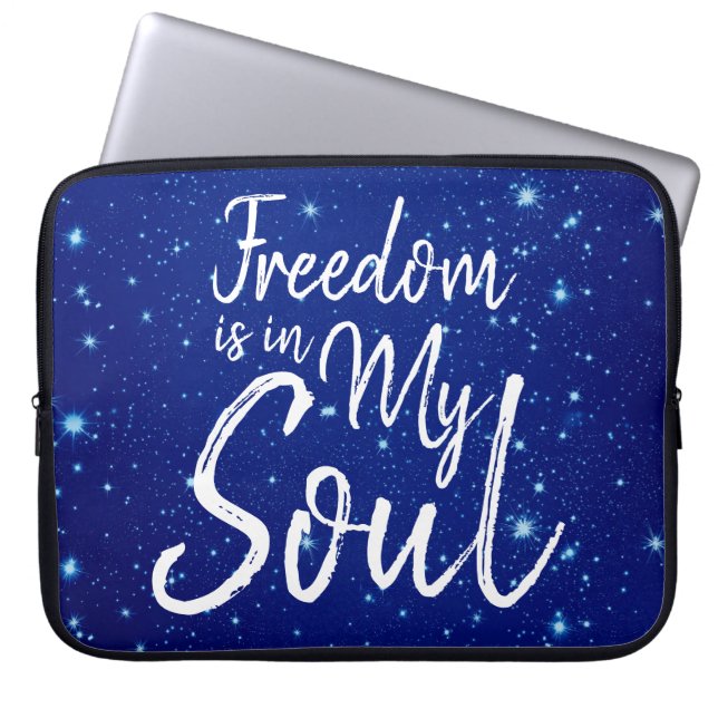 自由は私の魂にある ラップトップスリーブ (正面)