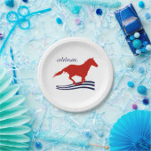 自由は美しいショーホース ペーパープレート (パーティー)