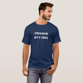 自由は自由ではっきりしたはない男性の3倍 Tシャツ (正面フル)