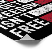 自由は自由ではないメモリアルデー軍隊そ落ちたう ポスター (角)