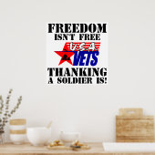 自由は自由ではない感謝してい:兵士は自由だ! ポスター (キッチン)