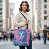 自由は自由ではない自由ポップ・アートのレトロ像 トートバッグ