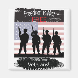 自由は自由ではない、ありがとう退役軍人 マグネット