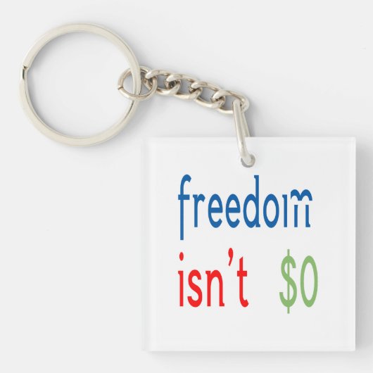 自由は自由ではない キーホルダー (正面)