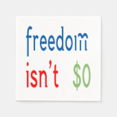 自由は自由ではない スタンダードカクテルナプキン (正面)