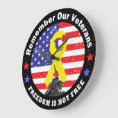 自由は自由ではない ラージ壁時計 (傾斜)