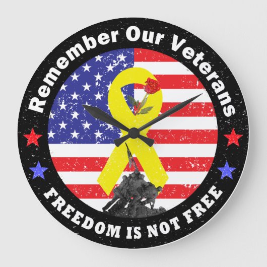 自由は自由ではない ラージ壁時計 (正面)