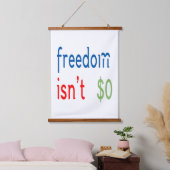 自由は自由ではない 吊り下げ型タペストリー (寝室)