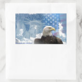 自由は自由ではない 長方形シール (バッグ)