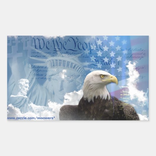 自由は自由ではない 長方形シール (正面)