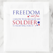 自由は自由ではない 長方形シール (バッグ)