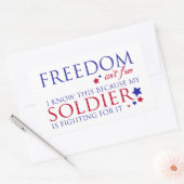 自由は自由ではない 長方形シール (封筒)